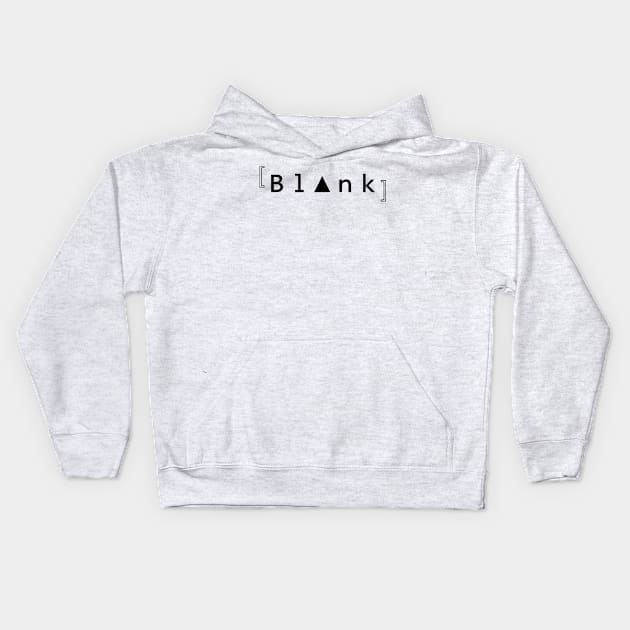 Bl▲nk plain print Kids Hoodie by Blnk